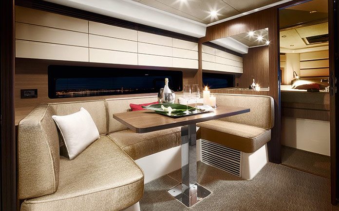 yacht-azimut-atlantis-43-dinette-with-special-decor-alta-moda-italiana