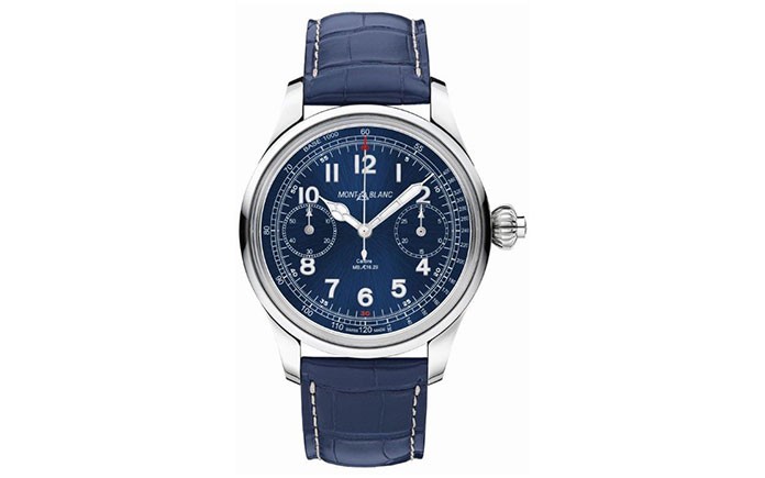 Montblanc 1858 Chronograph Tachymeter Blue Limited Edition 100 1